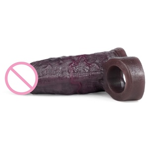 Funda de silicona flexible para agrandamiento del pene con diseño texturizado para mayor placer, venta al por mayor - Product Image 3