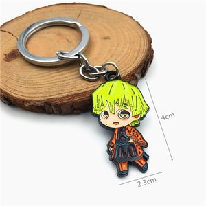 Porte-clés de l'anime <span class=keywords><strong>Demon</strong></span> <span class=keywords><strong>Slayer</strong></span> kimetsu no yaiba, nouveau bijou en métal de haute qualité, avec logo figurine, en émail, - Product Image 2
