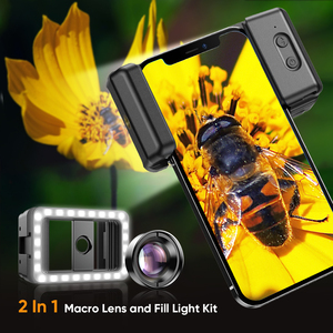 Apexel Hot New 100mm Macro Lens and Clamp-On Light Combo Capture les meilleurs détails Parfait pour les ongles Bijoux Cils - Product Image 5