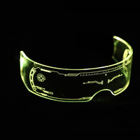 Lunettes LED Lumineuses Promotionnelles ZHONGFAN, Impression Numérique, Fêtes, Sci-Fi, DJ, Décorations de Noël, Modèle en Acrylique KExsX4W3
