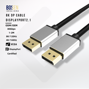 Cable DisplayPort 2.1 UHBR20 Certificado 8K@120Hz Macho a Macho, Conector de Video de Alta Velocidad - Product Image 2