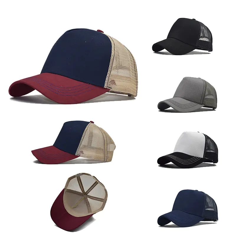 Suede Blank High Quality Custom Logo Embroidery Printing Color Matching Mesh Snapback Baseball Basketball Trucker Hat