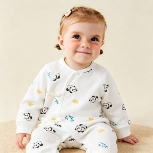 Vêtements pour bébés nouveau-nés, combinaisons pour bébés, motifs de dessins animés mignons, utilisables en toutes saisons, en coton pur, vêtements unisexes pour bébés, combinaison pour enfants nouveau-nés, vente en gros - Product Image 1