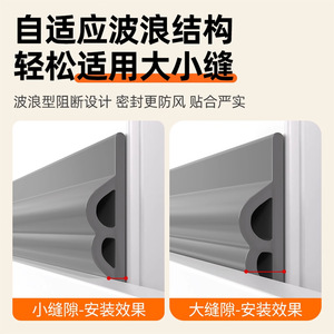 <b>Window</b> <b>Sealing</b> Strip Double-hole Silicone Soundproof Minimalist Design For Sliding <b>Window</b> - Product Image 5