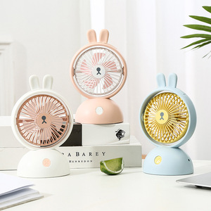 Mini ventilador USB portátil con mango de conejo, ventilador de refrigeración de aire de bolsillo Personal para escritorio y exteriores con dos velocidades de viento para uso doméstico - Product Image 3