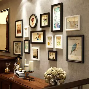 9 Piece Family Decor Gallery Set Collage Wood Picture Frame Kit For Wall Decor