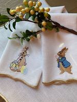 Serviettes de table en coton blanc brodées de palmiers, style ourlet festonné, pour la maison, l'hôtel ou les événements, vente en gros LY