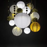 Ensemble de décoration pour fête du Nouvel An, couleur unie, impression personnalisée, lanterne en papier traditionnelle, marque HKH, Fujian, Chine