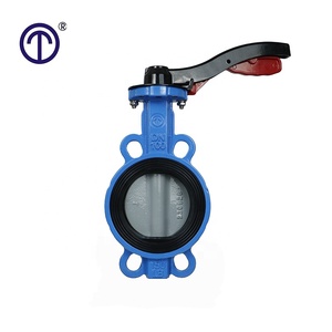 DN80 DN100 dn150 PN16 Wafer xử lý bướm van lót cao su tấm thép không gỉ Van bướm - Product Image 2