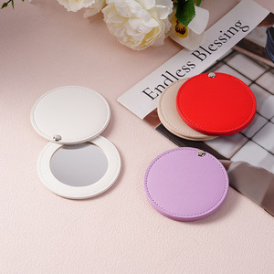 <span class=keywords><strong>2025</strong></span> biểu tượng tùy chỉnh trang điểm di động gương PU da Keychain vòng nhỏ dễ thương nhỏ gọn Vanity gương mỹ phẩm cho du lịch - Product Image 2