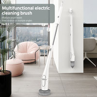 C1 Cepillo de limpieza rotativo eléctrico Cepillo de limpieza inalámbrico con mango extendido ajustable