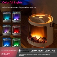 Diffuseur d'arômes intelligent en forme de méduse avec télécommande, humidificateur à flamme d'aurore, vaporisateur d'huiles essentielles pour la décoration de chambre et de bureau