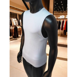 OEM Summer Sleeveless Vest Running <b>Singlet</b> 100% Cotton Casual Breathable Silk Screen Printing Waffle Tank Top <b>for</b> <b>Men</b> - Product Image 2