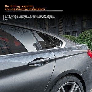 Cubiertas Decorativas para Ventanas Laterales Traseras en Negro Brillante ABS, Aptas para BMW Serie 4 F36 <span class=keywords><strong>Gran</strong></span> Coupé 2014-2020 - Product Image 4