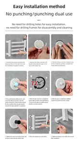 Hot Người Bán Thông Minh Gấp Phòng Tắm Hợp Kim Nhôm Sợi Carbon Khăn Điện Giá Khăn Máy Sấy Điện Nước Nóng Khăn Đường Ray - Product Image 6