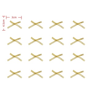 Décoration de Noël, nœud en forme d'oignon, décoration de gâteau, emballage de bouquet, attache pour emballage, emballage de boîte cadeau <span class=keywords><strong>robot</strong></span>, 0,3 cm, 100 pièces - Product Image 2