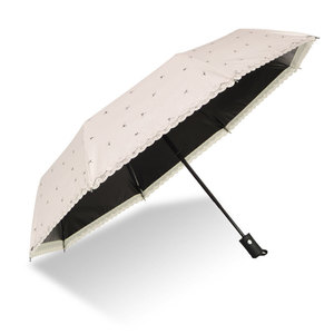 <span class=keywords><strong>Parasol</strong></span> de protection UV en dentelle minimaliste <span class=keywords><strong>Parasol</strong></span> compact et portable à revêtement noir - Product Image 3