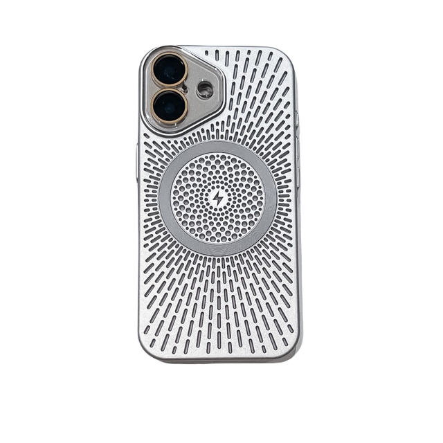 Summer Advanced Ice Cooling Hollow Magnetic Phone Case for iPhone 16 Pro Max Apple 15 Lens Film Protective Cover