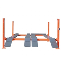 Élévateur de voiture hydraulique à quatre poteaux, double largeur, type jumeau, pour 4 véhicules, avec verrou de sécurité multi-niveaux, pour garage domestique et usage amateur