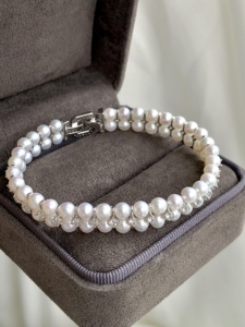 Accessoires minimalistes en perles d'eau douce simples et en forme de cercle, boucles d'oreilles, bracelets et bagues polyvalents pour femmes, pour le quotidien et le bureau - Product Image 4