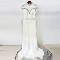 Vente en gros usine Robes de soirée Nouveauté 2026 Robe longue maxi pour femme en gaze patchwork ornée de diamants et de perles, style créateur