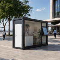 Maison conteneur miniature détachable personnalisable pour café, idéale pour les vacances, avec panneaux en laine de roche, également utilisable comme magasin de détail