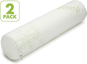 2 Pack Bamboo Cervical Neck Roll Memory Foam <strong>Pillow</strong>, <strong>Bolster</strong> <strong>Pillow</strong>, Round Neck <strong>Pillows</strong> Support for Sleeping - Product Image 6