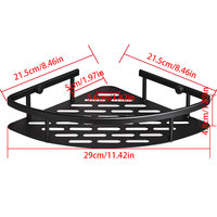 Étagère de rangement murale en aluminium spatial pour salle de bain, cuisine et salon - Organisateur d'angle gain de place