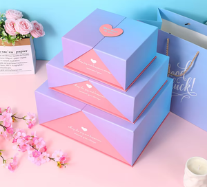 Luxury Aesthetic <b>Gift</b> Packaging <b>Box</b> with <b>Pink</b> Shredded Paper Filler for Girl Presents - Product Image 3