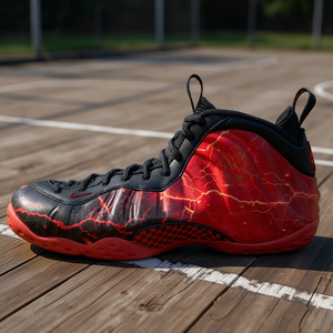 Nike Foamposite One Chaussures de basket-ball unisexes rouges pour l'été et les sports de plein air - Product Image 2