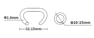 21.8/24.5/mm C17 C24 C43 C45 couronne galvanisée D anneau de porc Type <span class=keywords><strong>C</strong></span> pneumatique anneau de porc pince clous agrafes pour canapé matelas - Product Image 6