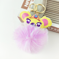 2023 vente en gros multi couleurs chat souris porte-clés jouets en peluche mini tête de souris soufflée jouets porte-clés pour cadeau
