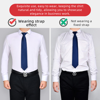 Ceinture de maintien de chemise unisexe réglable de qualité supérieure, support de chemise élastique antidérapant, attaches de chemise pour hommes et femmes pour occasions formelles et mariages