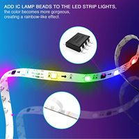 Bande LED RVBIC adressable en gros Ws2812B Ws2811 Ws2812, barre RVB 12V, module de contrôle, tube, bande LED couleur de rêve