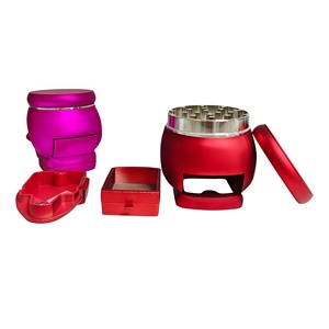 Fashion Design Colorful 4 Layers Zinc Alloy Customized Tobacco <b>Grinder</b> Manual <b>Herb</b> Crusher - Product Image 2