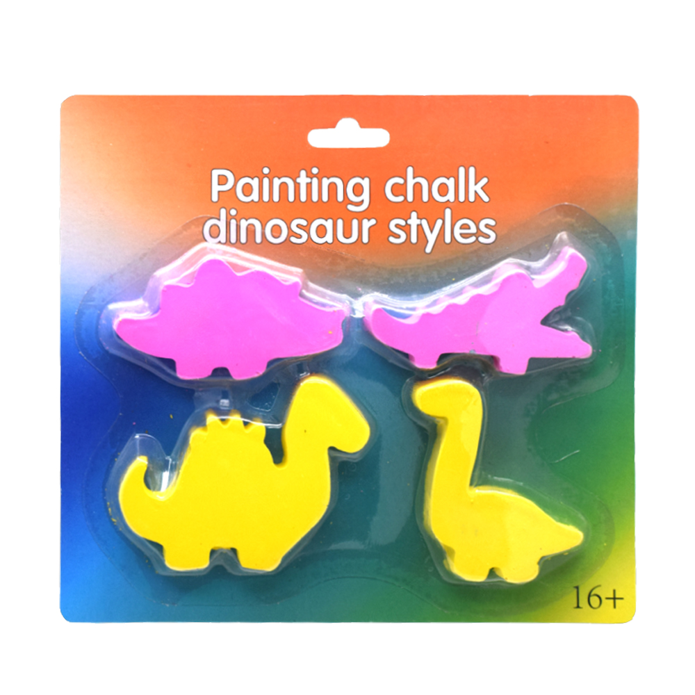 Нетоксичный мел в виде тротуара динозавра
