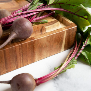 Accessoires de cuisine en bois massif personnalisés <span class=keywords><strong>Planche</strong></span> à découper en bois durable à <span class=keywords><strong>grande</strong></span> rainure pour jus de fruits - Product Image 6