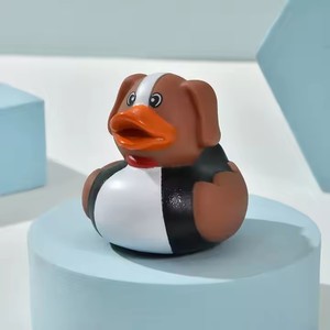 New Product Personalized Baby Bath Shower <strong>Funny</strong> Dog Shaped <strong>Duck</strong> Toy Pvc Plastic Mini <strong>Rubber</strong> <strong>Duck</strong> With Custom Logo - Product Image 2