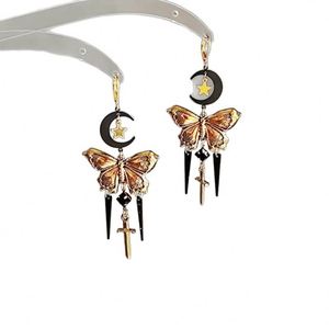 Gothic Tassel Butterfly Sword <b>Earrings</b> Retro Personality Retro Moon Butterfly Tassel <b>Earrings</b> Gothic Butterfly Sword <b>Earring</b> - Product Image 1