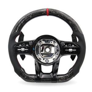 Volante de Fibra de Carbono Forjado OEM para <span class=keywords><strong>Mercedes</strong></span> Benz CLK500 A220 W204 W213 C180 X164 - Product Image 1