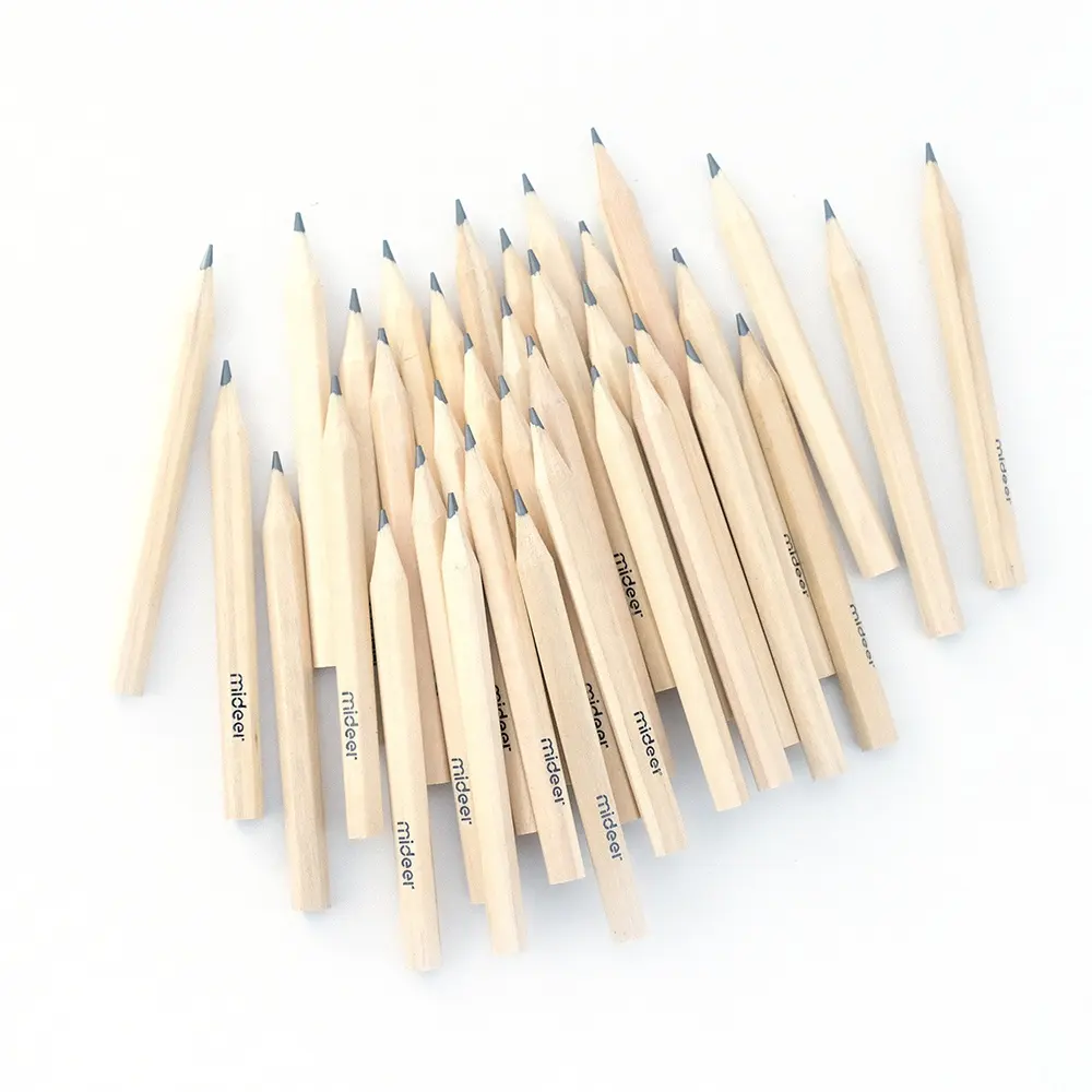 Promotion Custom Logo Bulk 3,5 Zoll Günstige Sechseck Mini Weichholz Naturholz Golf Bleistift