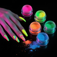 Pigment de poudre néon fluorescent gratuit de gros pour la décoration artistique des ongles