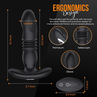 Meistverkaufter Ferngesteuerter Einführbarer Teleskopischer Analmassager Plug Dildo Prostata-Vibrator Unisex-Spielzeug