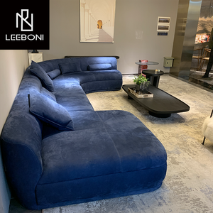 बैक्टर सोफे लक्जरी लिविंग रूम सोफे मखमली आधुनिक कोने 7 सीटर बड़े मॉड्यूलर u आकार वक्र - Product Image 4