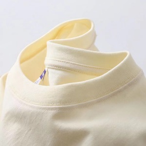Thả Vai 260g Vòng cổ tinh khiết bông T-Shirt nam giới và phụ nữ lỏng lẻo bán buôn nặng giải phóng mặt bằng <span class=keywords><strong>k</strong></span>ích thước lớn mù<span class=keywords><strong>a</strong></span> hè quần áo - Product Image 1