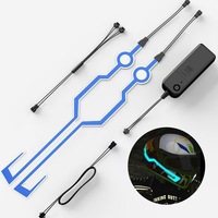 Nouvelle bande de mode casque de nuit lueur bande lumineuse ceinture LED moto casque lumière
