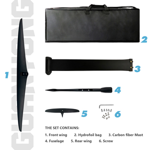 GY 1500 Aileron en aluminium pour kayak, grande aile, planche de surf pour débutant, aileron de kitesurf pour la pêche, le surf, le foil et l'hydrofoil - Product Image 3