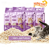 Litière pour chat Hipethi Tofu, pack économique 2,6 kg, 6 sacs, agglomération rapide, faible teneur en poussière, jetable aux toilettes, biodégradable, écologique, hautement absorbante