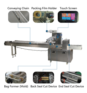 Tự động dòng chảy Popsicle Kem Bánh Mì Bánh Mini dòng chảy gói ngang kẹo Cookie sô cô la thanh thực phẩm Gối Gói máy - Product Image 4