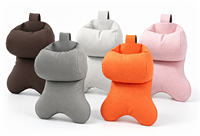 Almohada de cuello y cintura de cuero perforado para reposacabezas de coche, accesorio de confort para viajes en vehículo, de producción propia